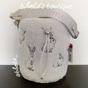 lululemon Lunar New Year Crossbody Bucket Bag Fleece Rabbit Plush Embroidery NWT